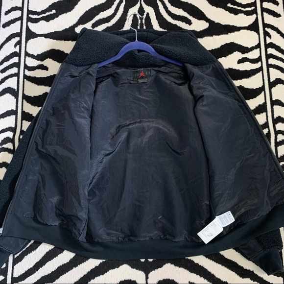 Nike Jordan (SAMPLE) Engineered Sherpa Full Zipper Hoodie Jacket Size Medium - Picture 11 of 13